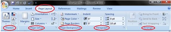 Page Layout Tab