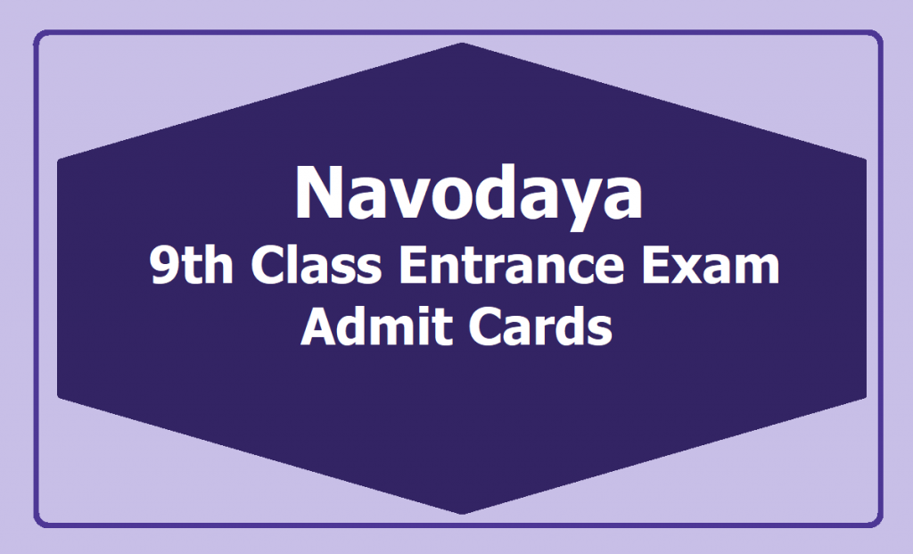 Navodaya-9th-Class-Entrance-Exam-Admit-Cards-Lateral-Entry