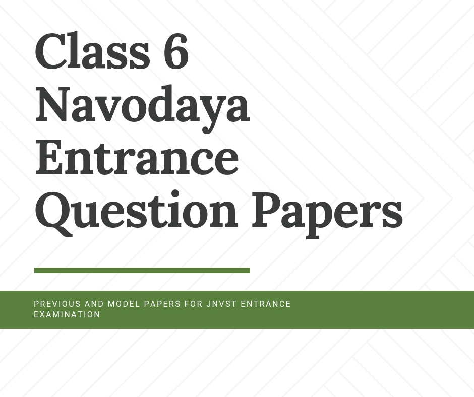 navodaya class 6 old papers