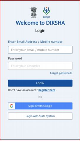Enter Email and Password