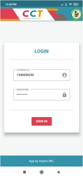 Login with Student ID
