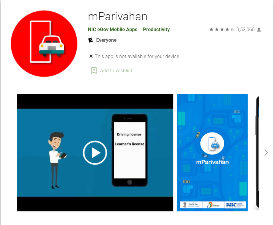 android application mParivahan
