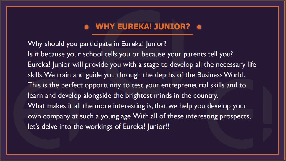 Why Eureka Junior 2021