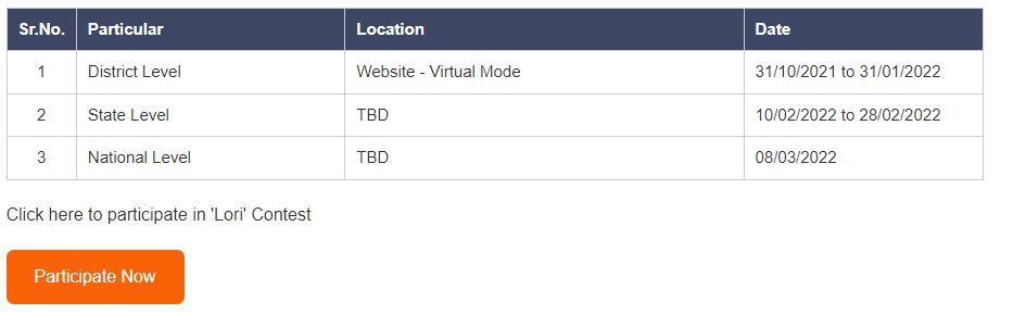 Participate in Lori Contest 2021