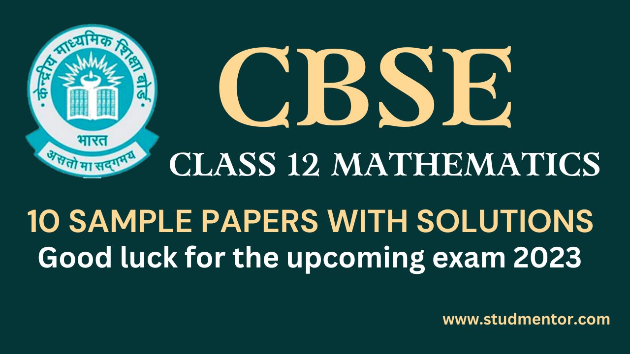 Cbse Sample Paper In Pdf With Solution For Class Mathematics