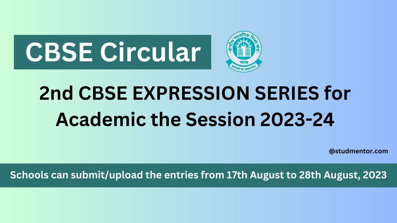 Cbse Circular Nd Cbse Expression Series For Academic The Session