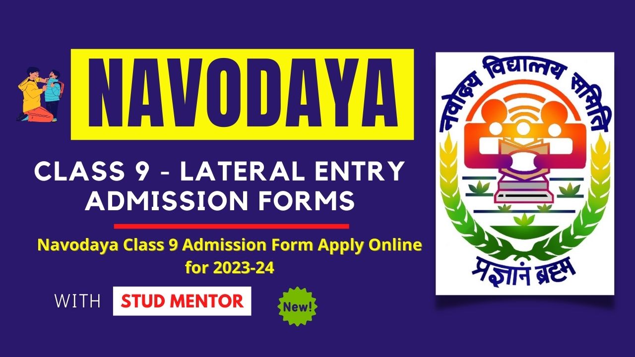 Navodaya Class 9 Admission Registration Form Apply Online for 202324