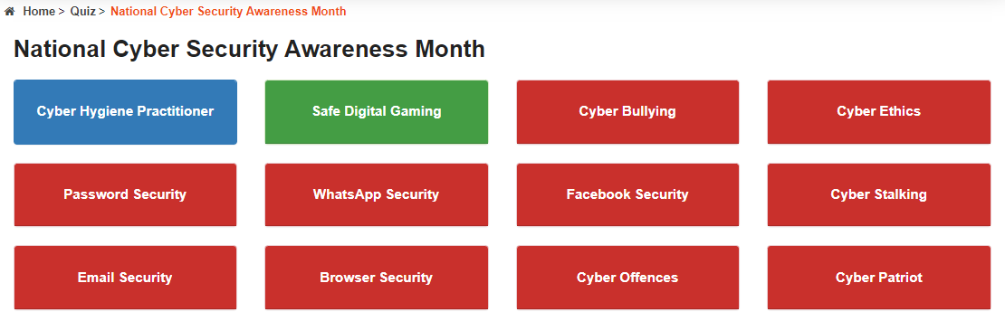 Quiz On National Cyber Security Awareness Month With Certificate