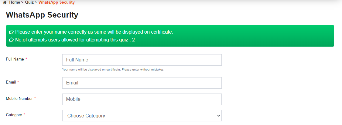 Quiz on National Cyber Security Awareness Month with Certificate