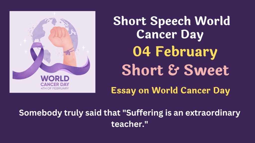 short speech on cancer awareness