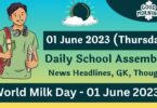 Daily School Assembly Today News Headlines for 01 June 2023