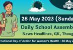 Daily School Assembly Today News Headlines for 28 May 2023