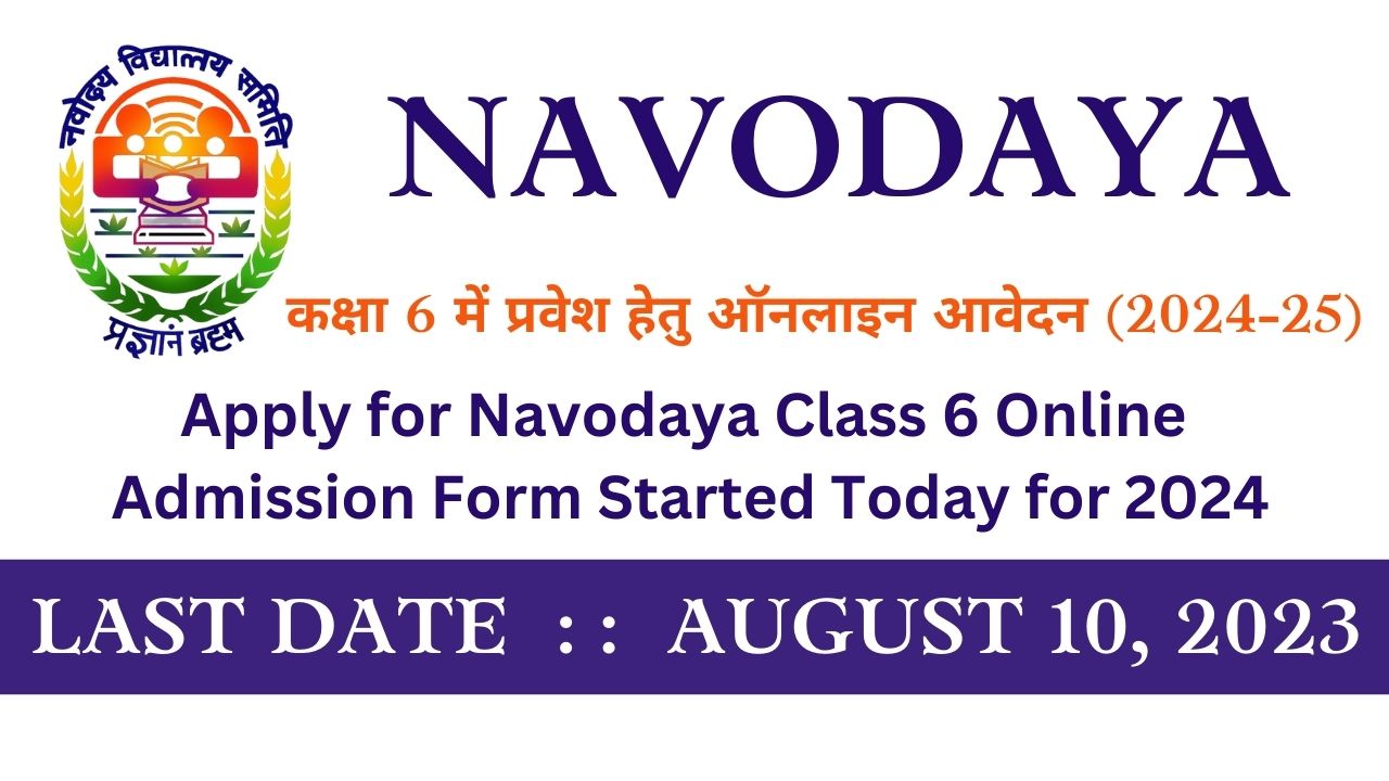 Navodaya Class Admission 2024-25 Notification And, 51% OFF