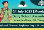 Daily School Assembly Today News Headlines for 24 July 2023