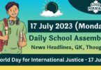 Daily School Assembly Today News Headlines for 17 July 2023