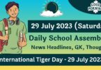 Daily School Assembly Today News Headlines for 29 July 2023