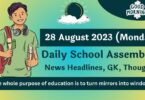 Daily School Assembly News Headlines in English for 28 August 2023