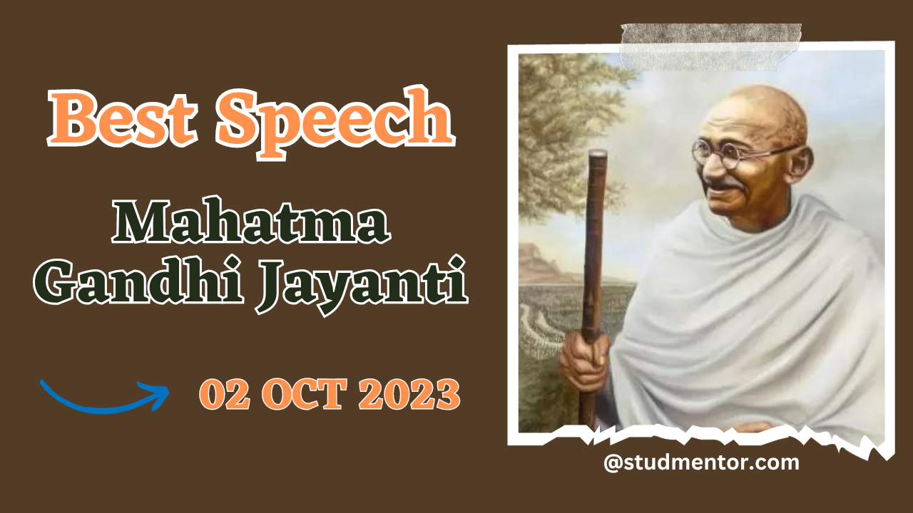 a short speech on gandhi jayanti