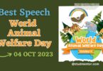 Best Speech on World Animal Welfare Day - 04 October 2023