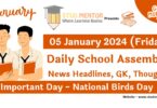 School Assembly Today News Headlines for 05 January 2024