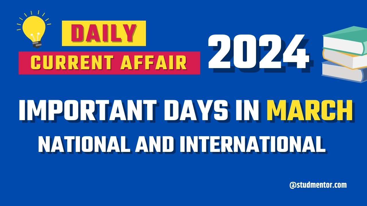 Important Days in March 2024 Full List Updated