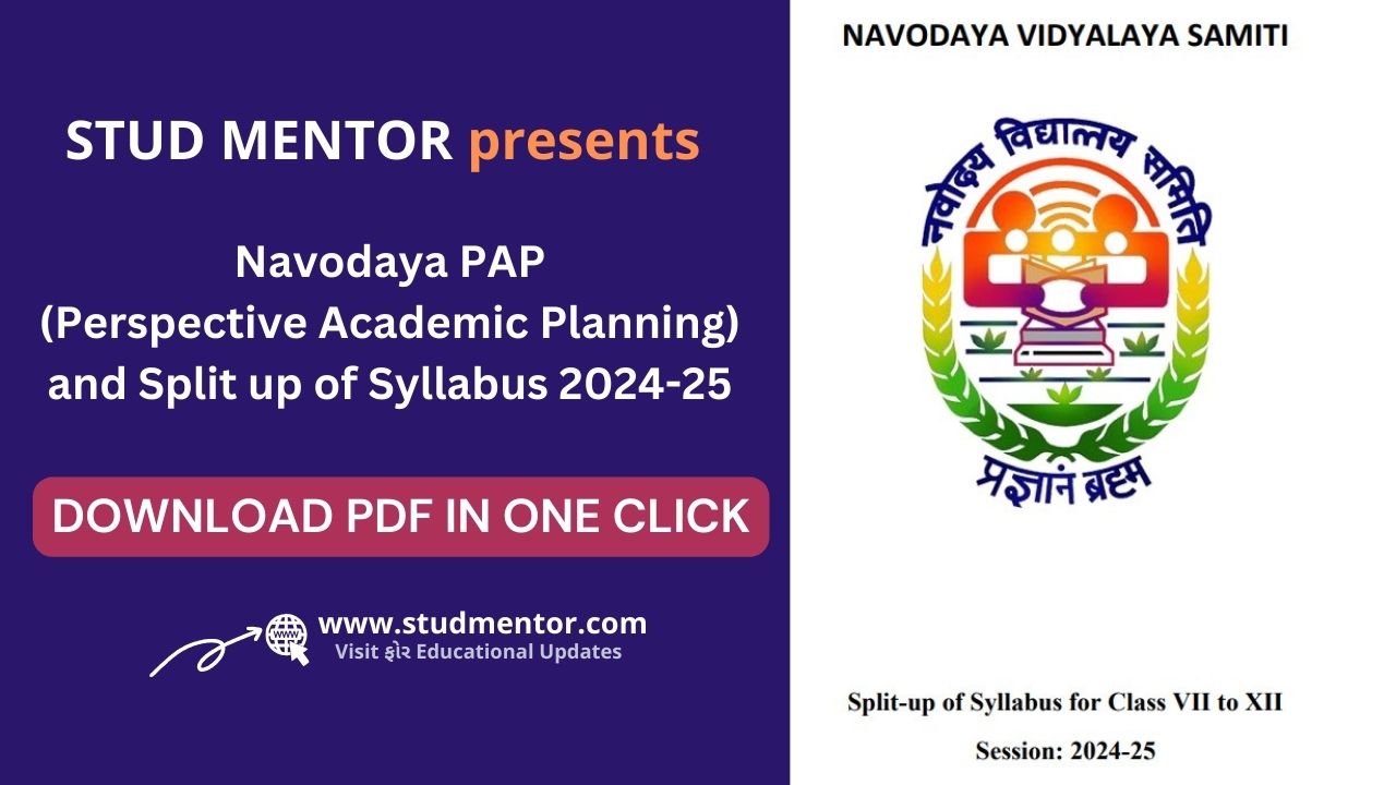 Download Navodaya PAP and Split up of Syllabus 202425