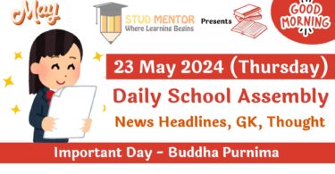 School Assembly News Headlines in English for 23 May 2024
