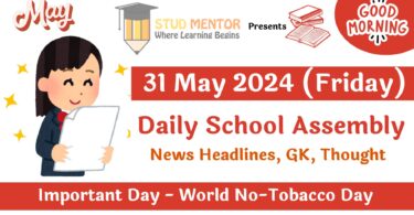 School Assembly News Headlines in English for 31 May 2024