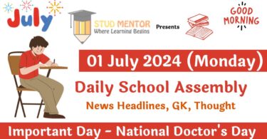 School Assembly News Headlines in English for 01 July 2024