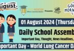 School Assembly News Headlines in English for 01 August 2024