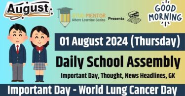 School Assembly News Headlines in English for 01 August 2024