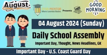 School Assembly News Headlines in English for 04 August 2024