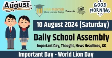 School Assembly News Headlines in English for 10 August 2024