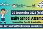 School Assembly News Headlines for 20 September 2024