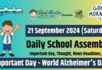 School Assembly News Headlines for 21 September 2024