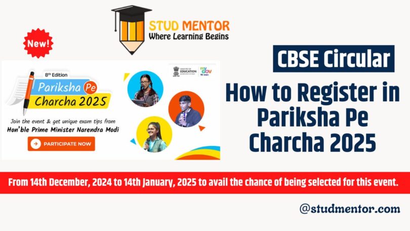 CBSE Circular - How to Register in Pariksha Pe Charcha 2025