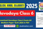 Download Navodaya Class 6 Exam All Medium Paper 18.01.2025 in PDF