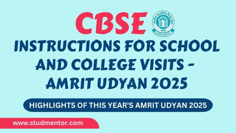 Instructions for School and College Visits - Amrit Udyan 2025